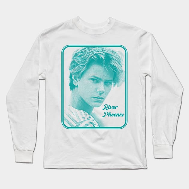 River Phoenix // 90s Aesthetic Design Long Sleeve T-Shirt by Knockbackhaunt